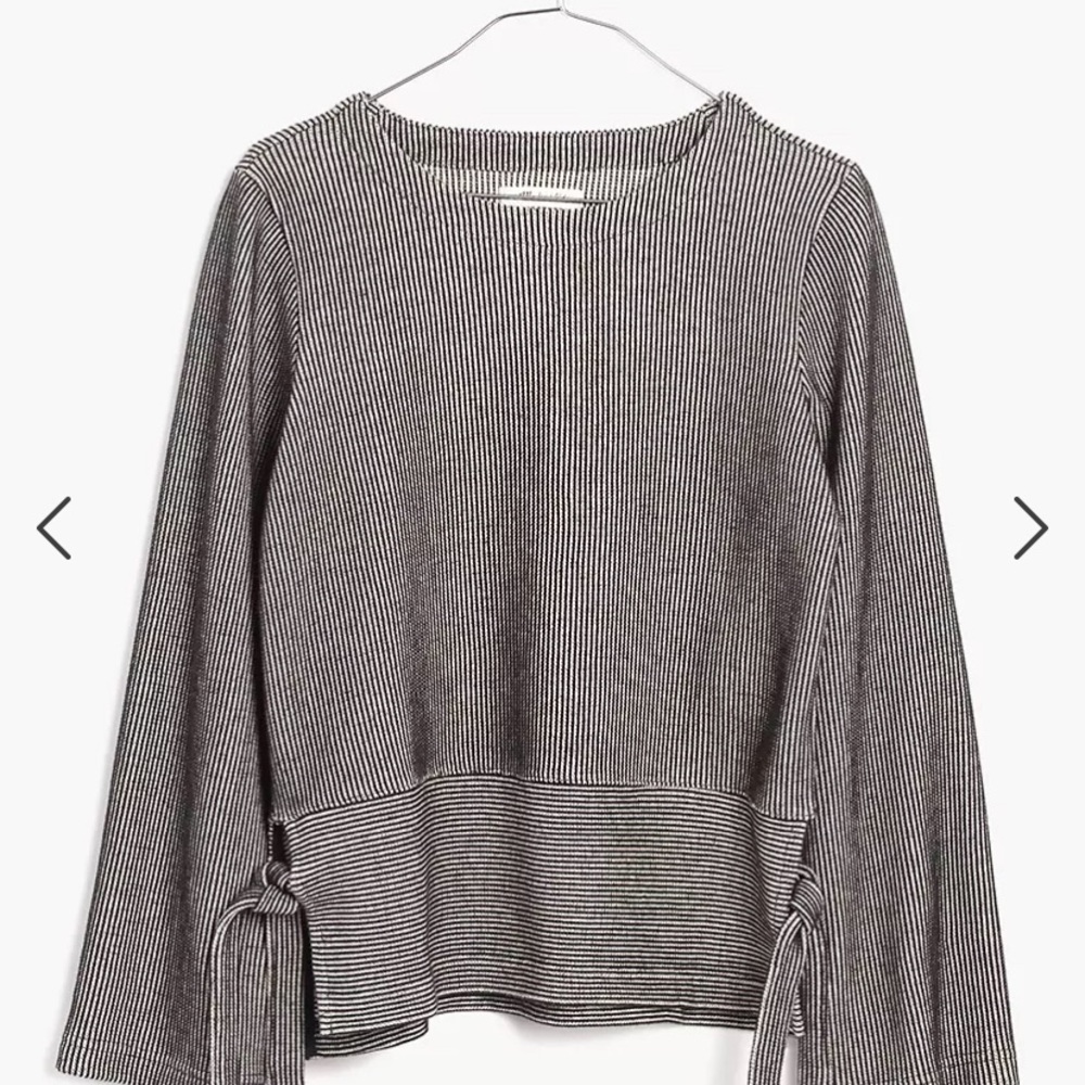 Madewell French Rib Side-Tie Pullover size medium